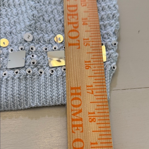 J.Crew Mirror Embellished Sweater Tank XS Beaded Sequin Knit Top Blue - Picture 4 of 10